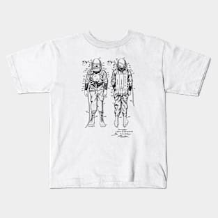 Diving Suit Vintage Patent Drawing Kids T-Shirt